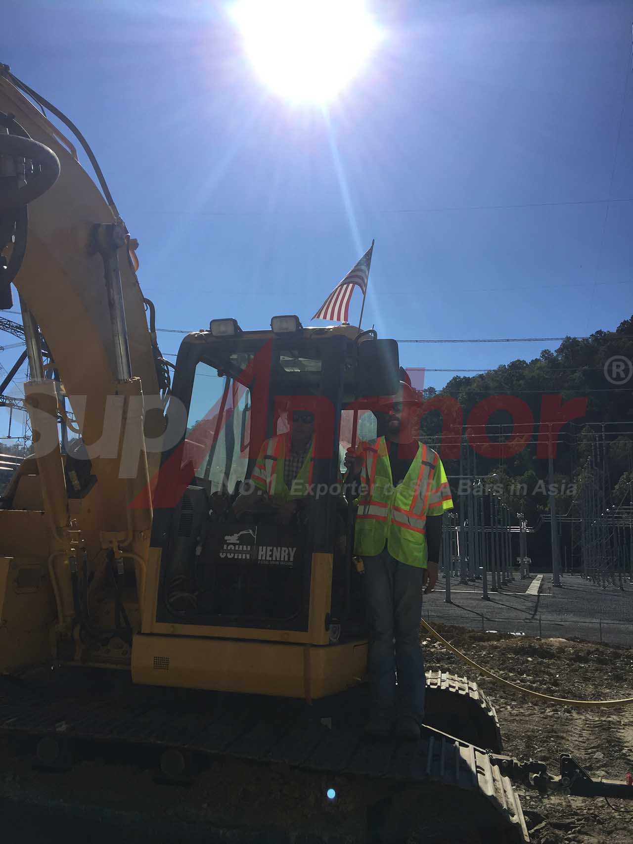 Construction site using SupAnchor self drilling anchor system