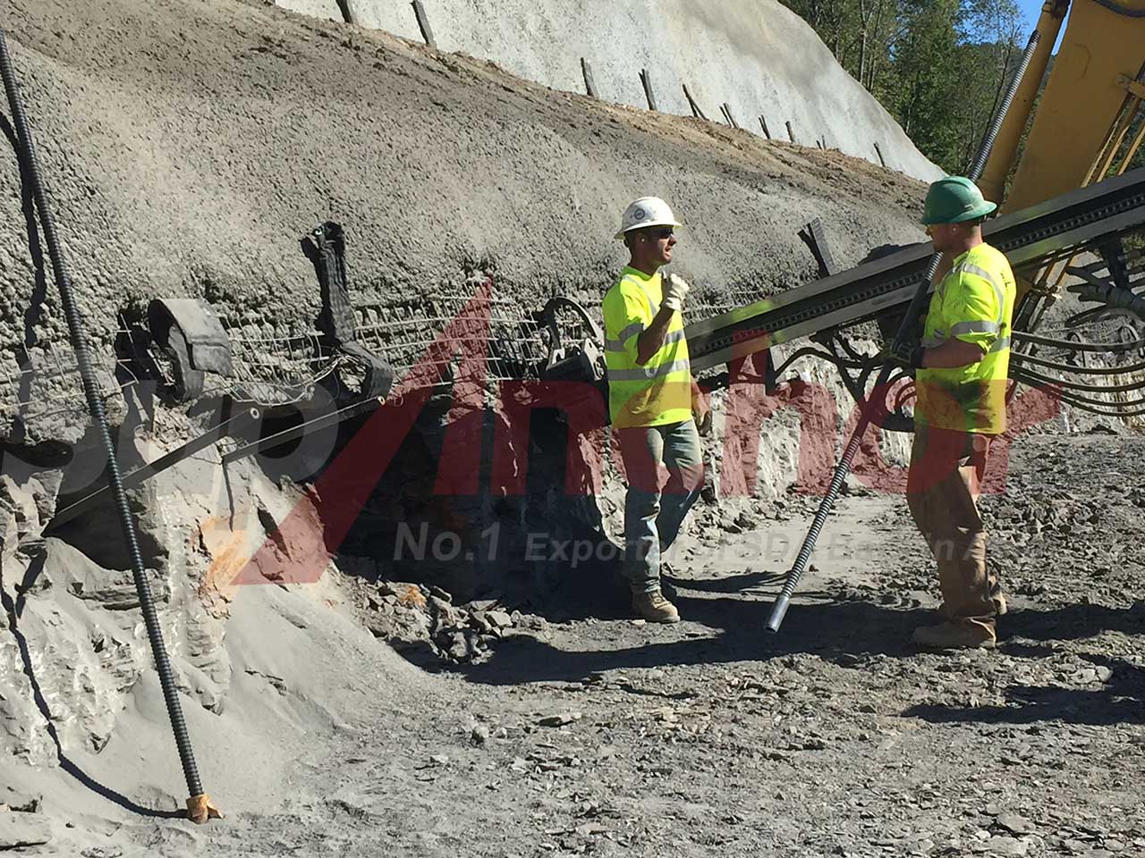 Construction site using SupAnchor self drilling anchor system