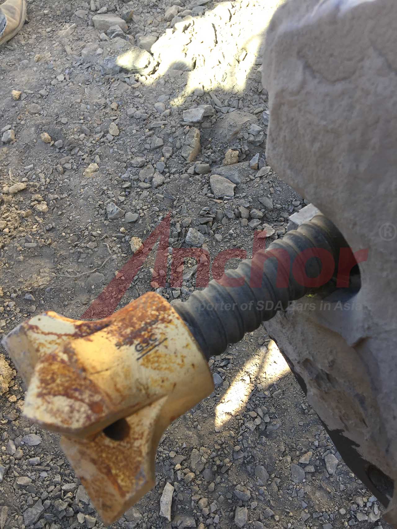 Construction site using SupAnchor self drilling anchor system