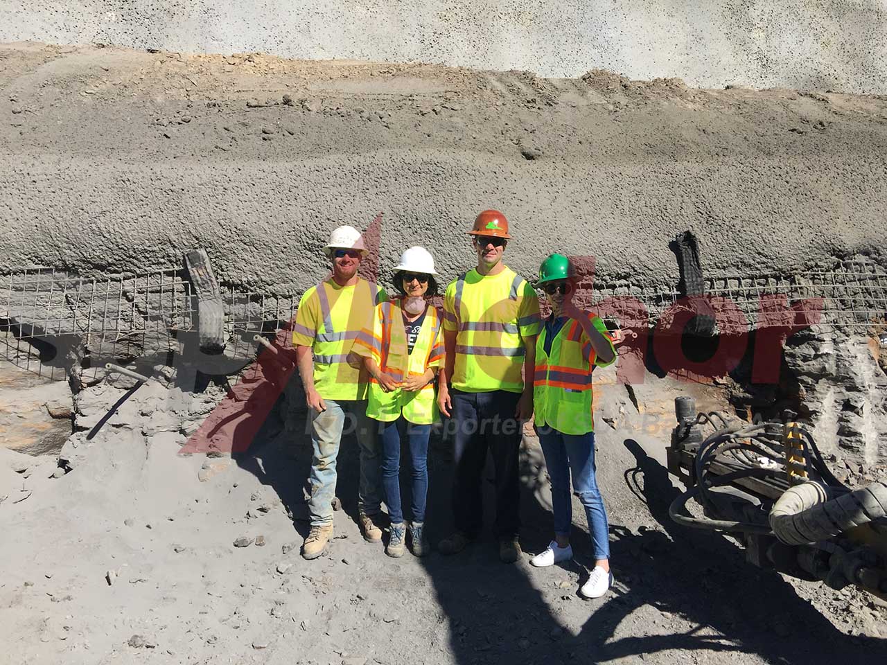 Construction site using SupAnchor self drilling anchor system