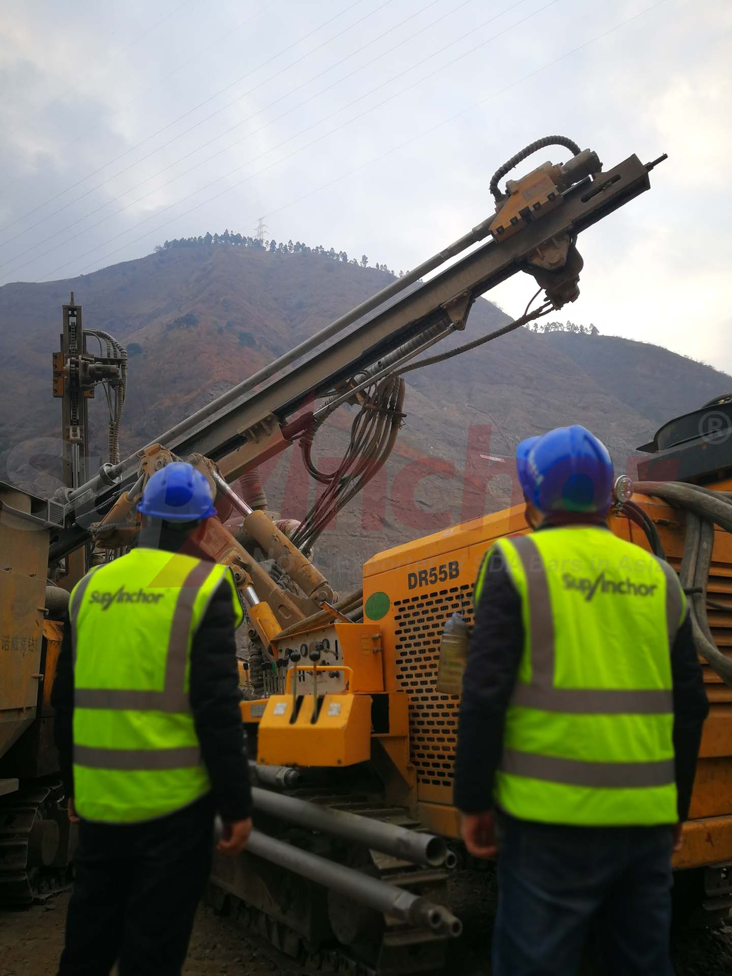 Construction site using SupAnchor self drilling anchor system