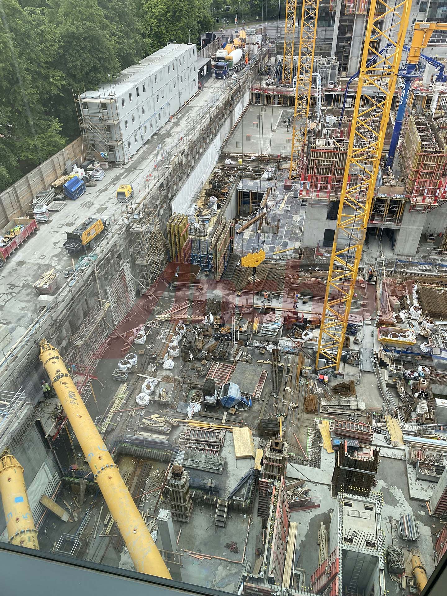 Construction site using SupAnchor self drilling anchor system