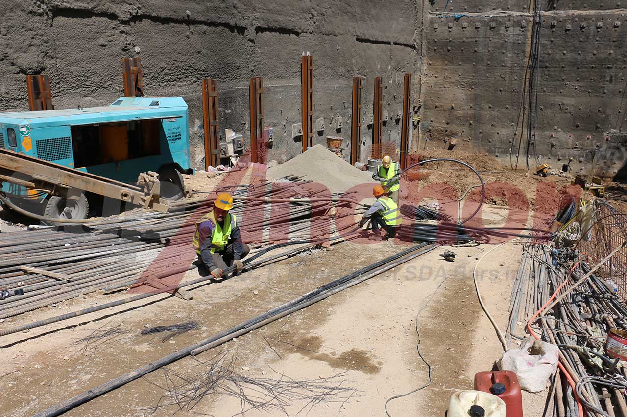 Construction site using SupAnchor self drilling anchor system