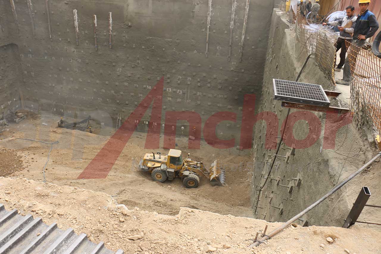 Construction site using SupAnchor self drilling anchor system
