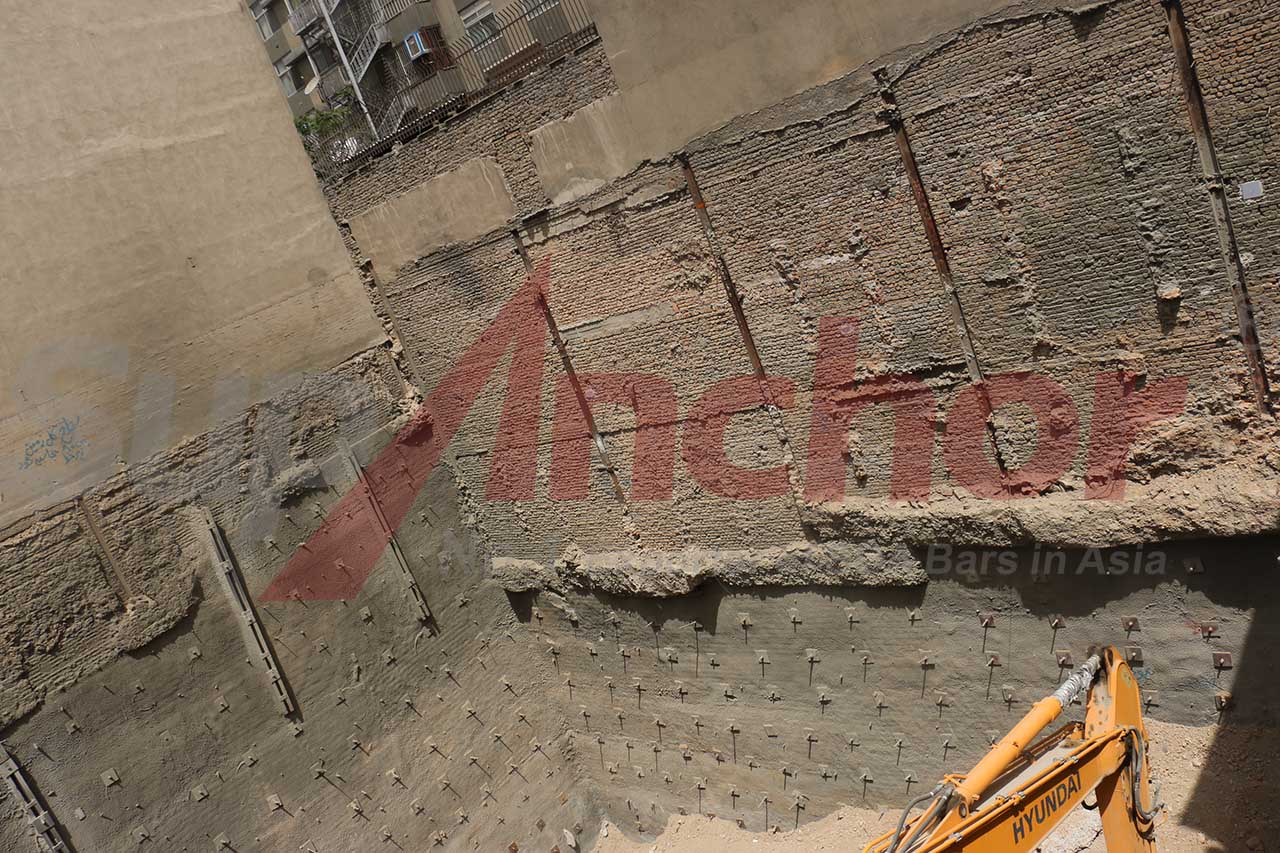 Construction site using SupAnchor self drilling anchor system