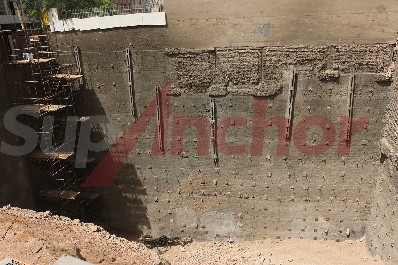 Construction site using SupAnchor self drilling anchor system