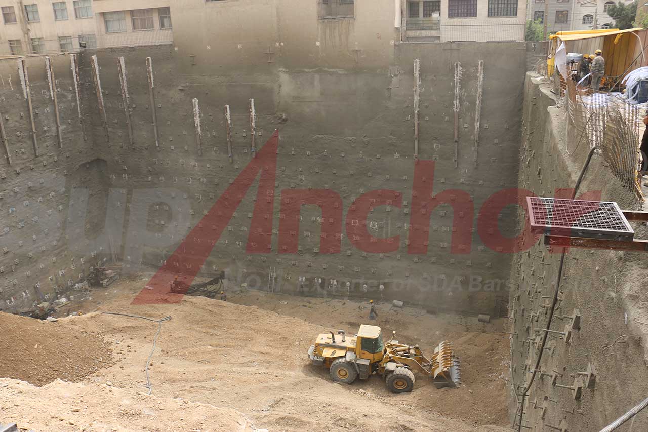 Construction site using SupAnchor self drilling anchor system