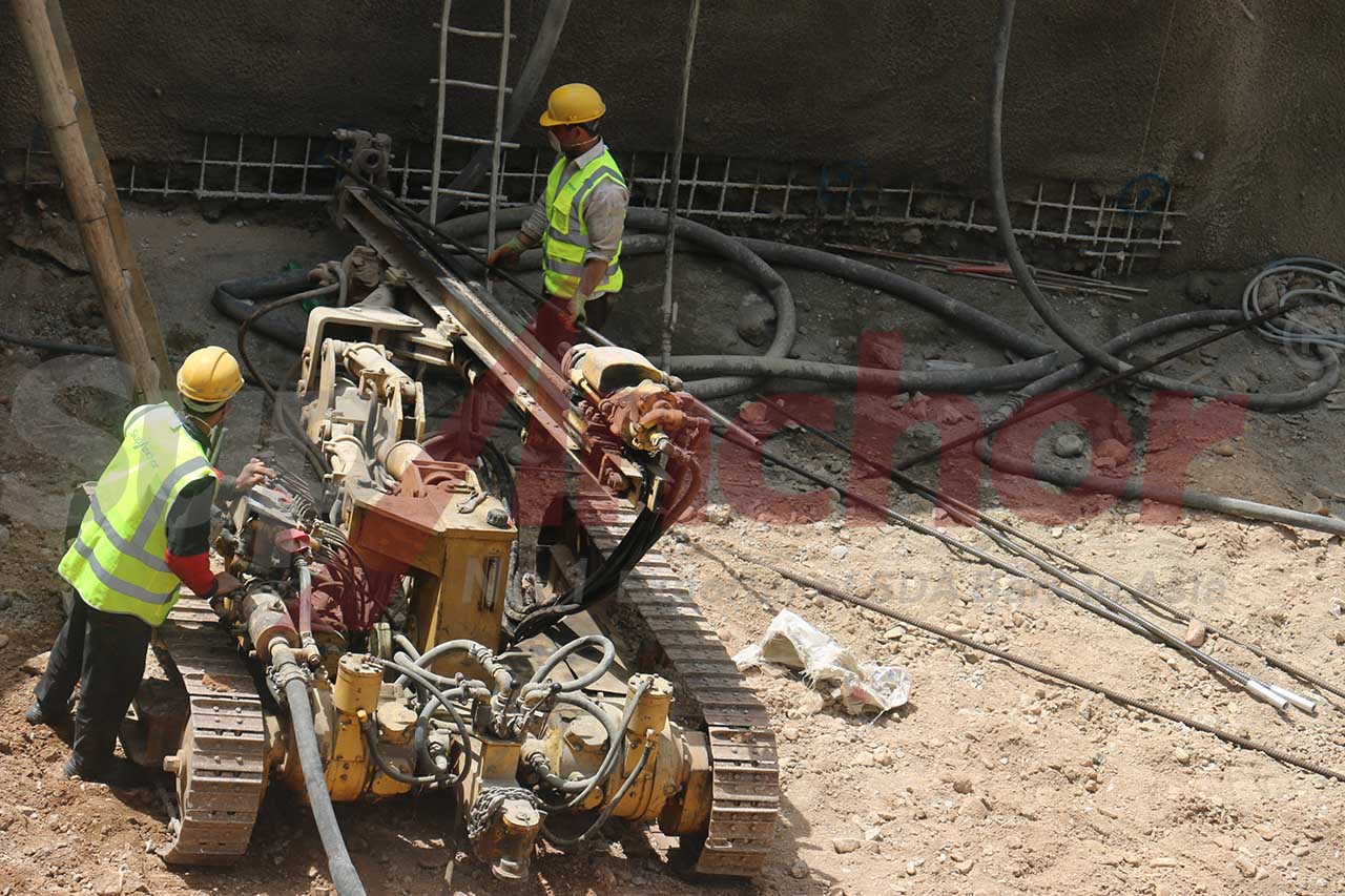 Construction site using SupAnchor self drilling anchor system