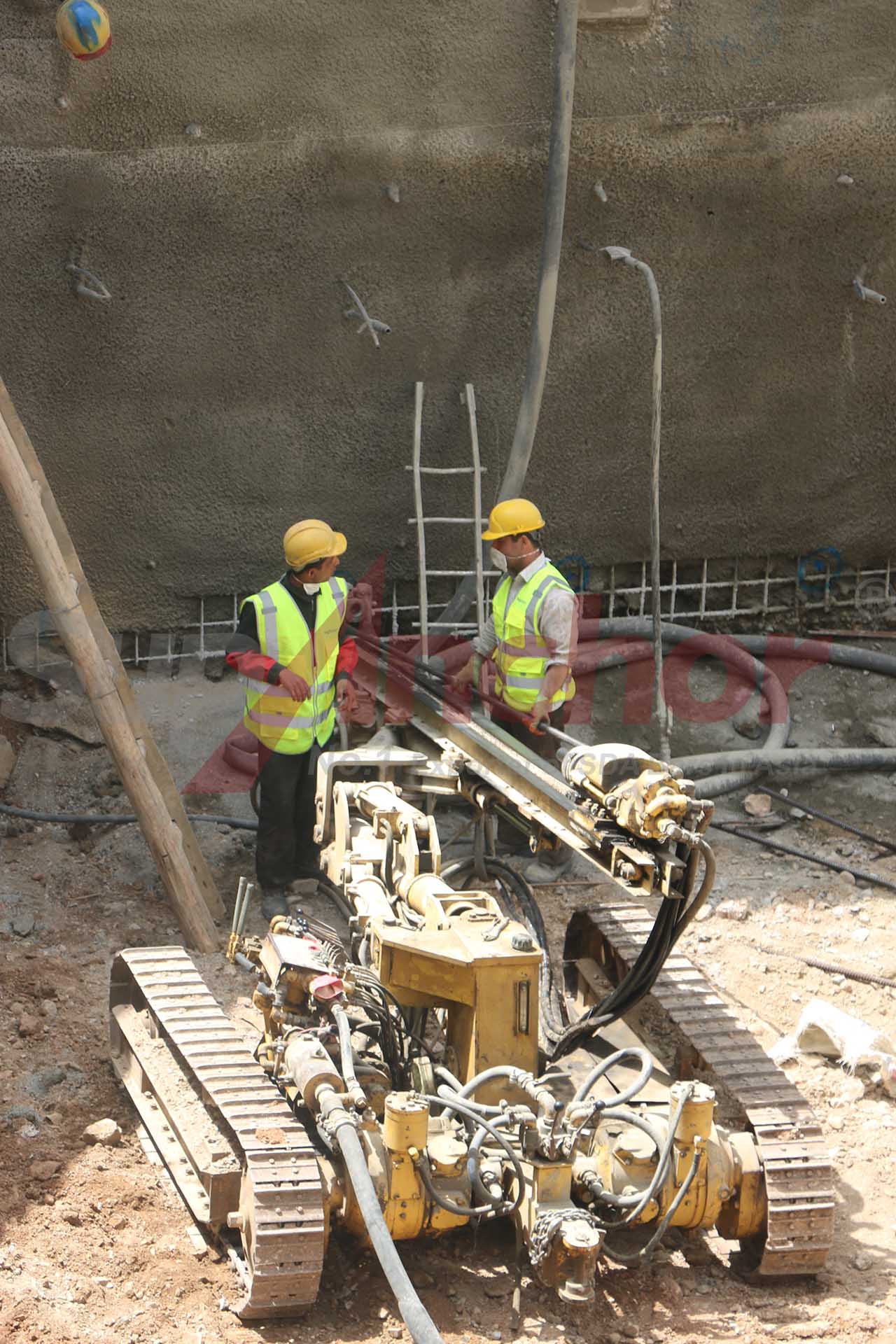 Construction site using SupAnchor self drilling anchor system