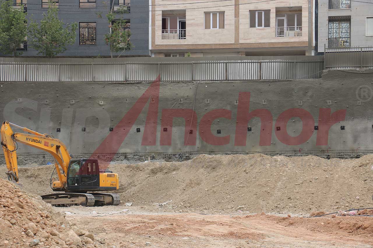 Construction site using SupAnchor self drilling anchor system