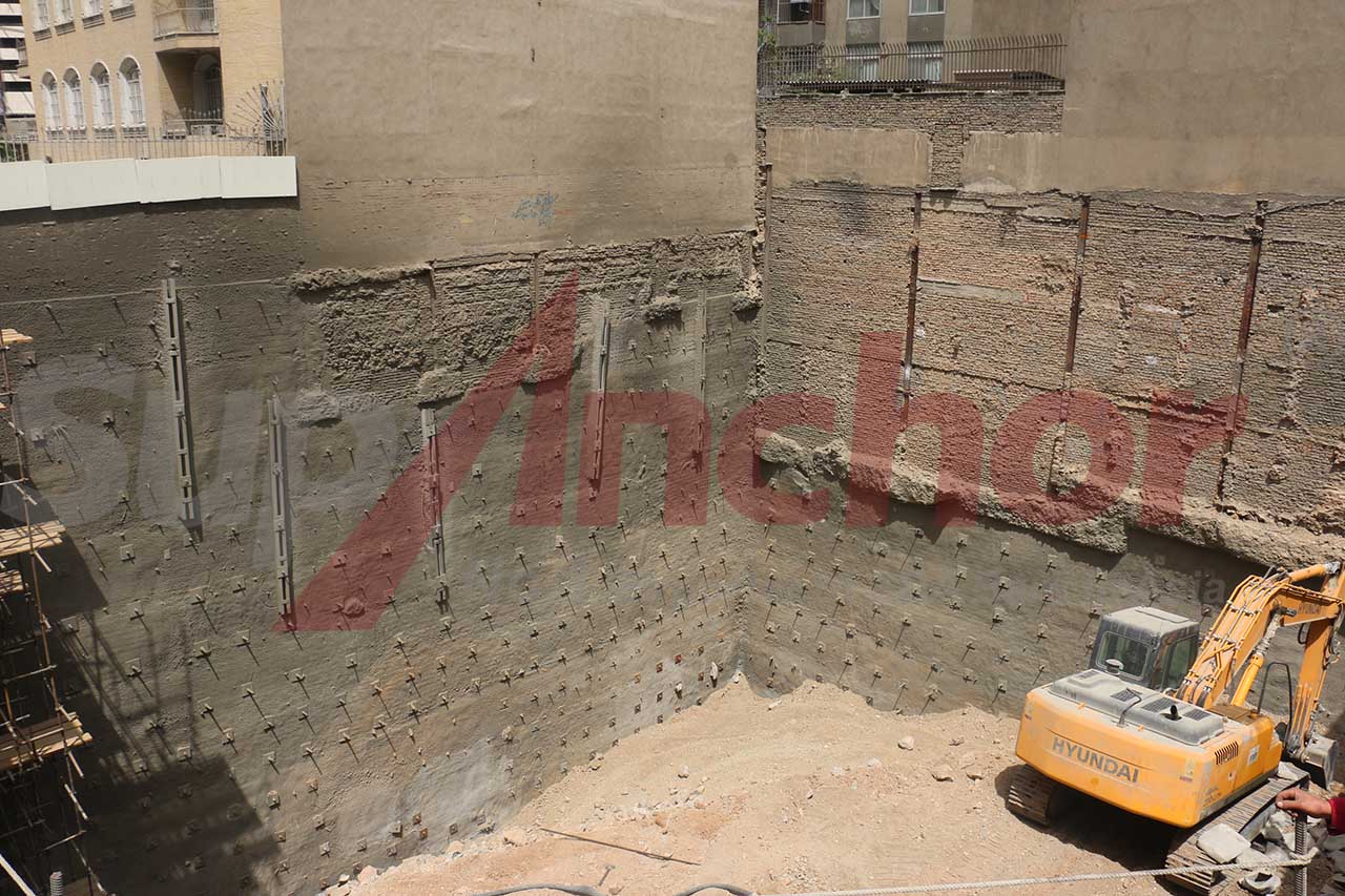 Construction site using SupAnchor self drilling anchor system