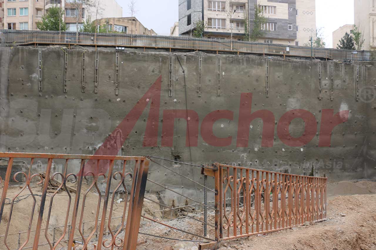 Construction site using SupAnchor self drilling anchor system