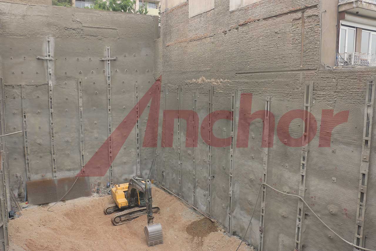 Construction site using SupAnchor self drilling anchor system