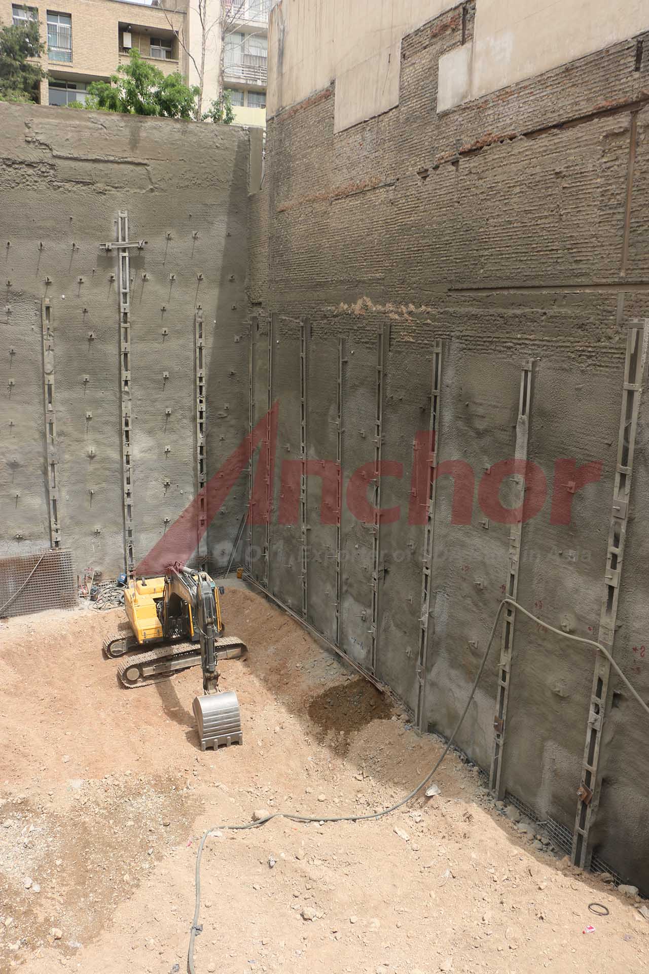 Construction site using SupAnchor self drilling anchor system