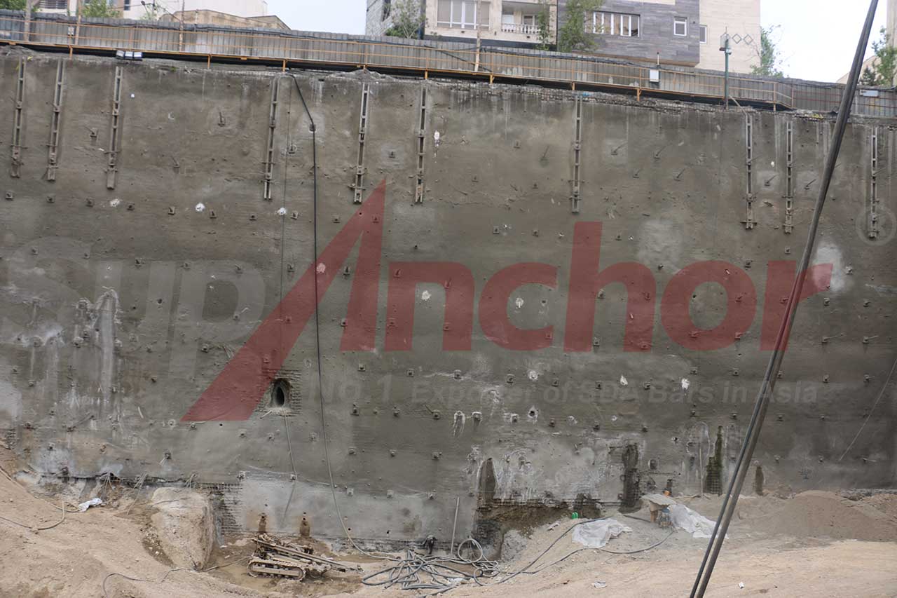 Construction site using SupAnchor self drilling anchor system