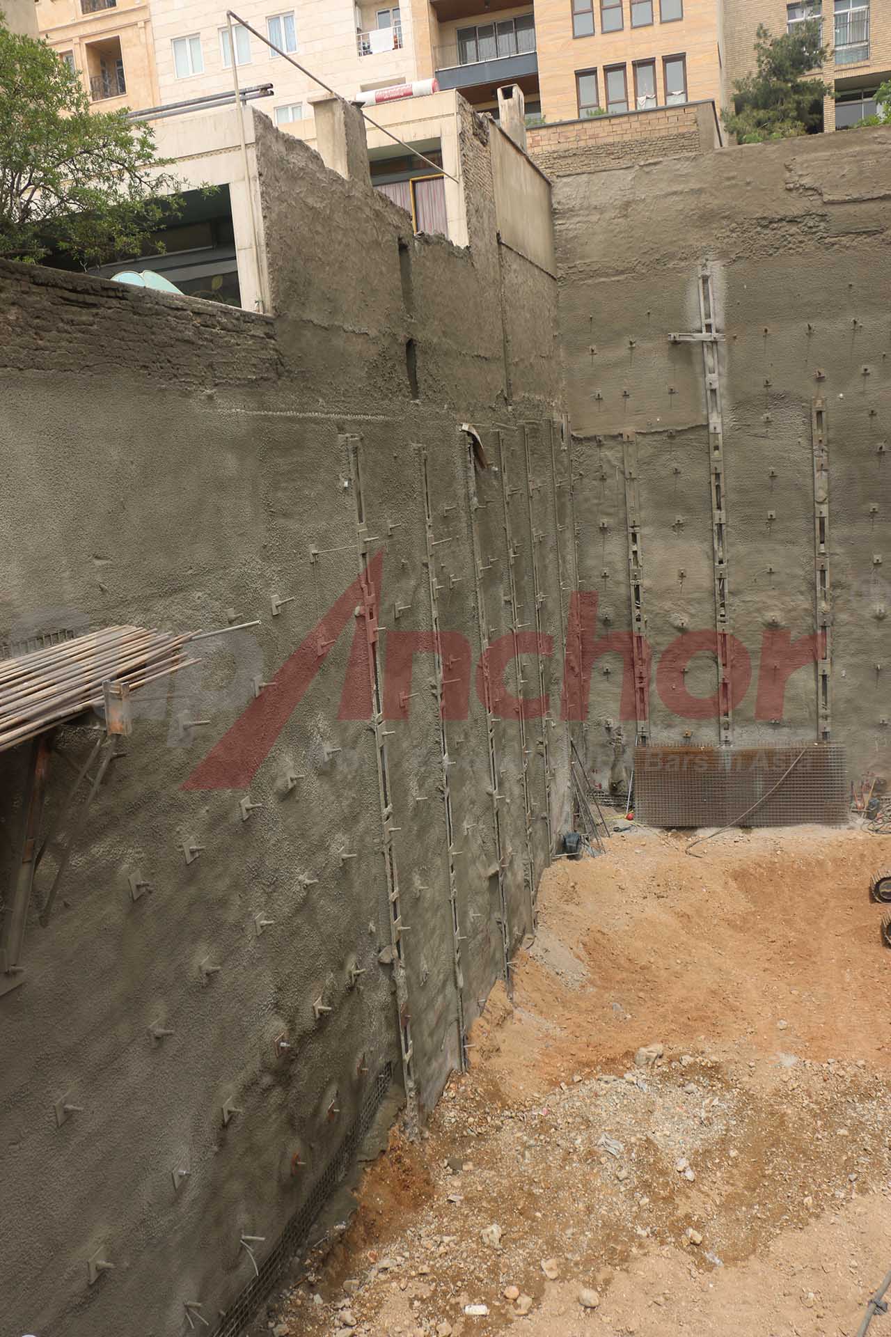 Construction site using SupAnchor self drilling anchor system
