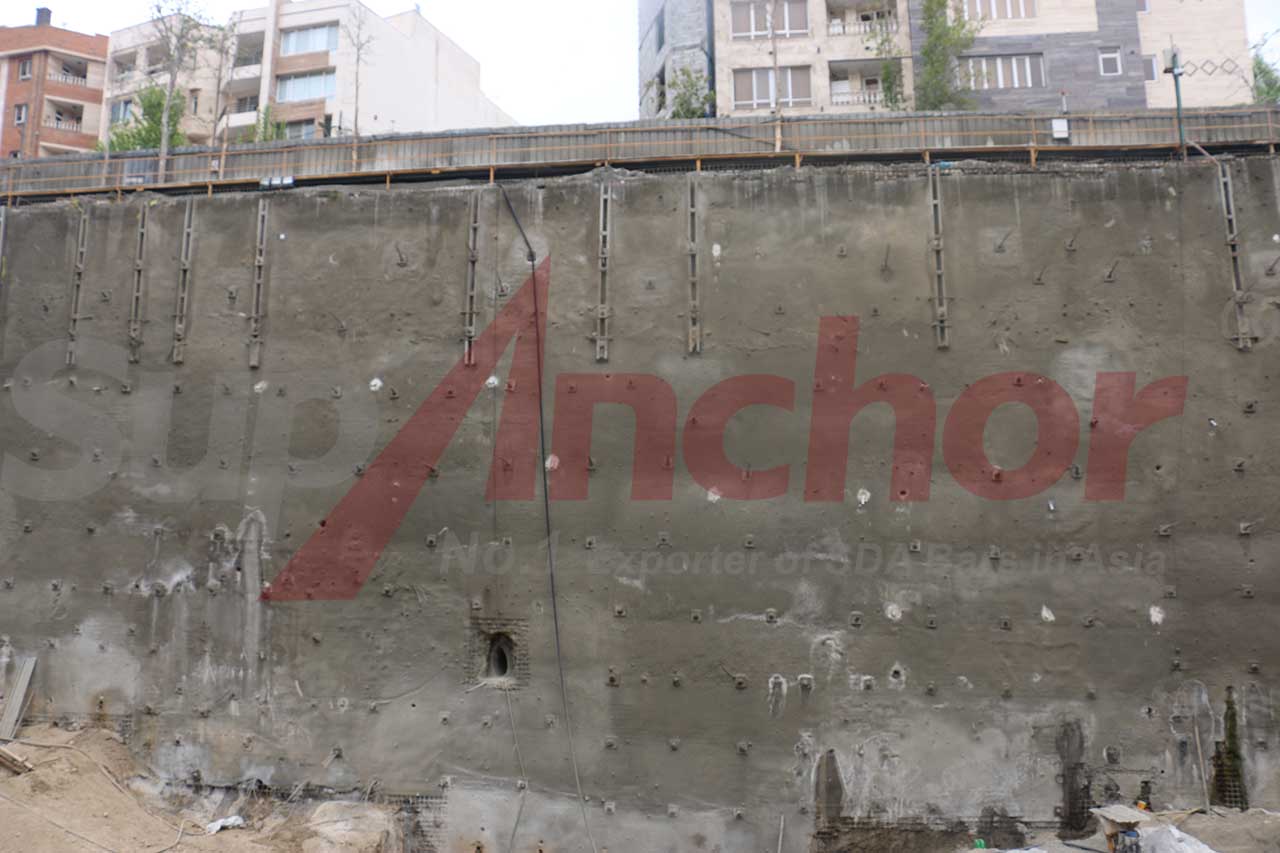 Construction site using SupAnchor self drilling anchor system