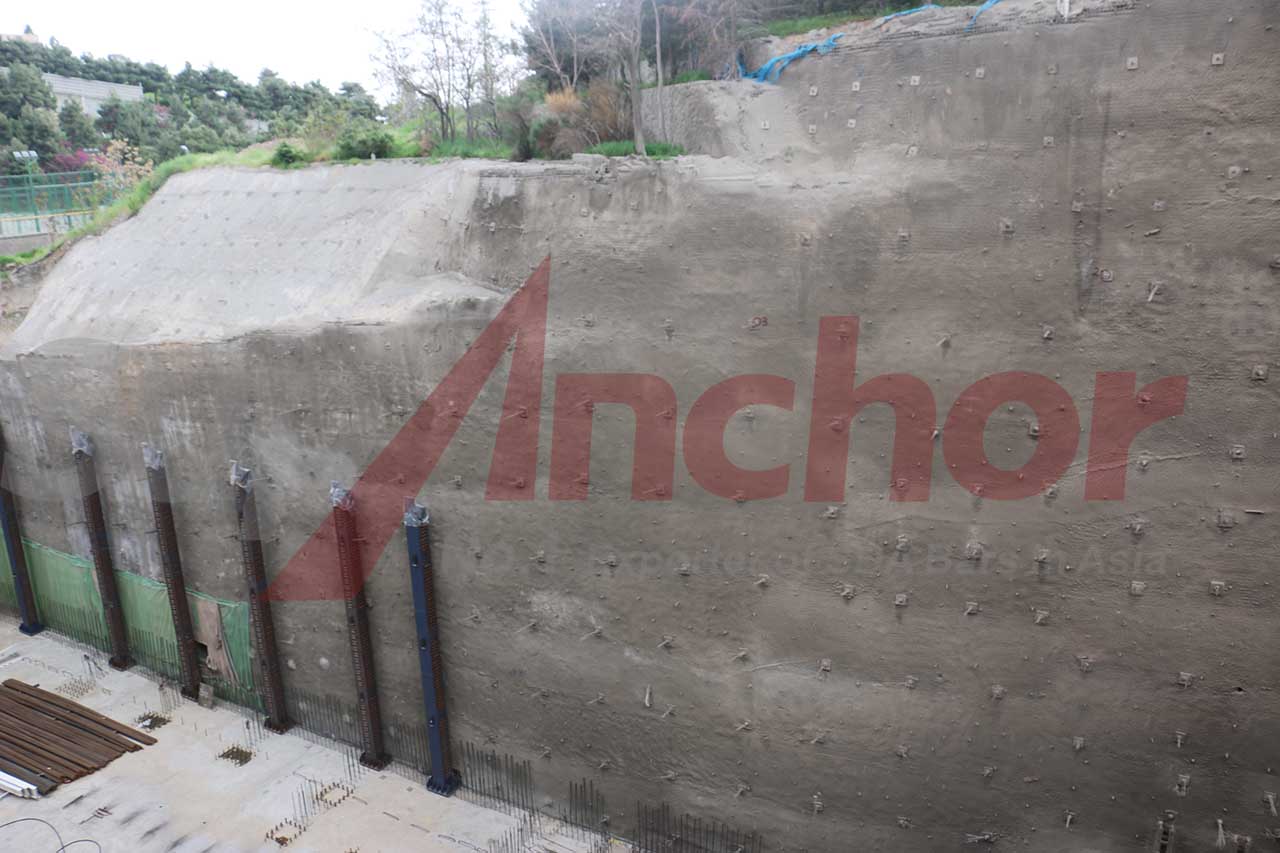 Construction site using SupAnchor self drilling anchor system