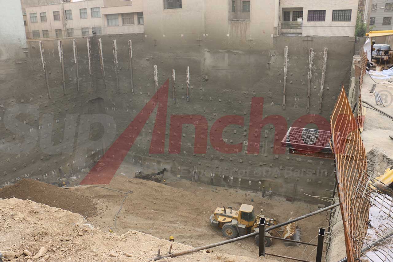 Construction site using SupAnchor self drilling anchor system