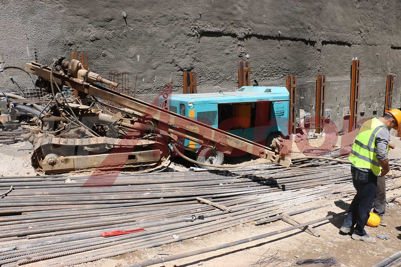 Construction site using SupAnchor self drilling anchor system