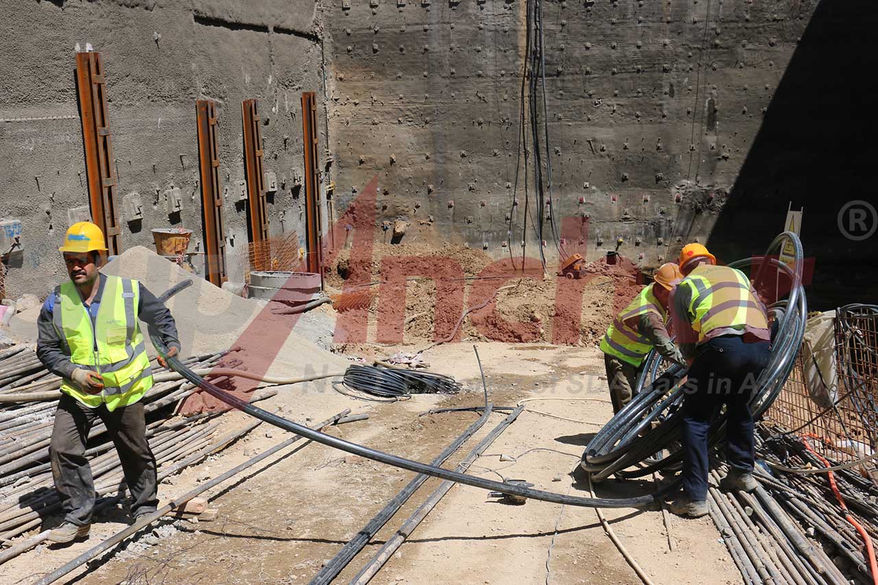Construction site using SupAnchor self drilling anchor system