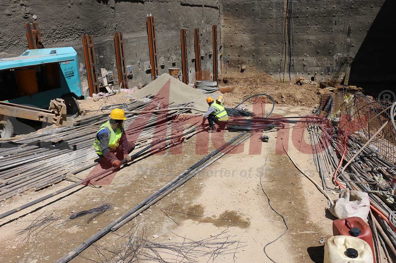 Construction site using SupAnchor self drilling anchor system