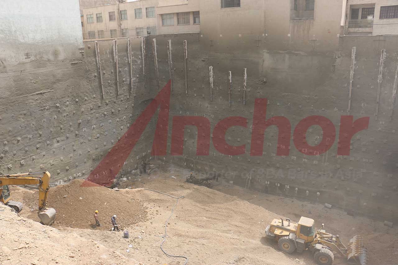 Construction site using SupAnchor self drilling anchor system