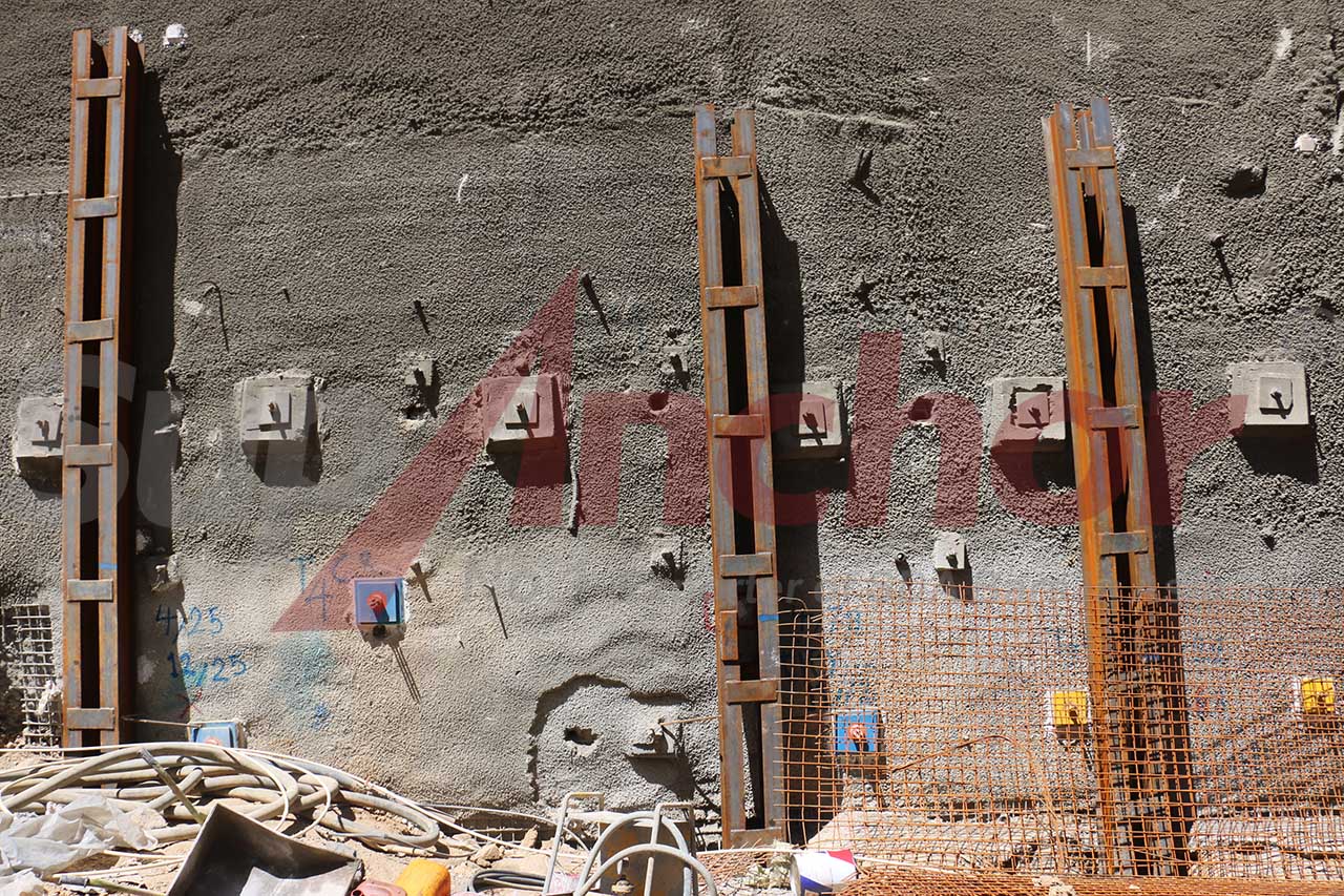 Construction site using SupAnchor self drilling anchor system