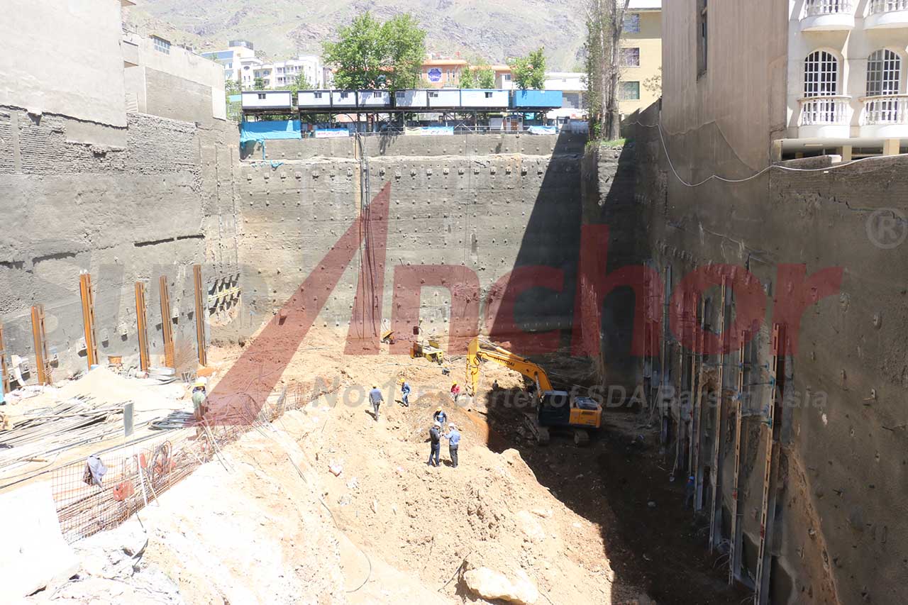 Construction site using SupAnchor self drilling anchor system