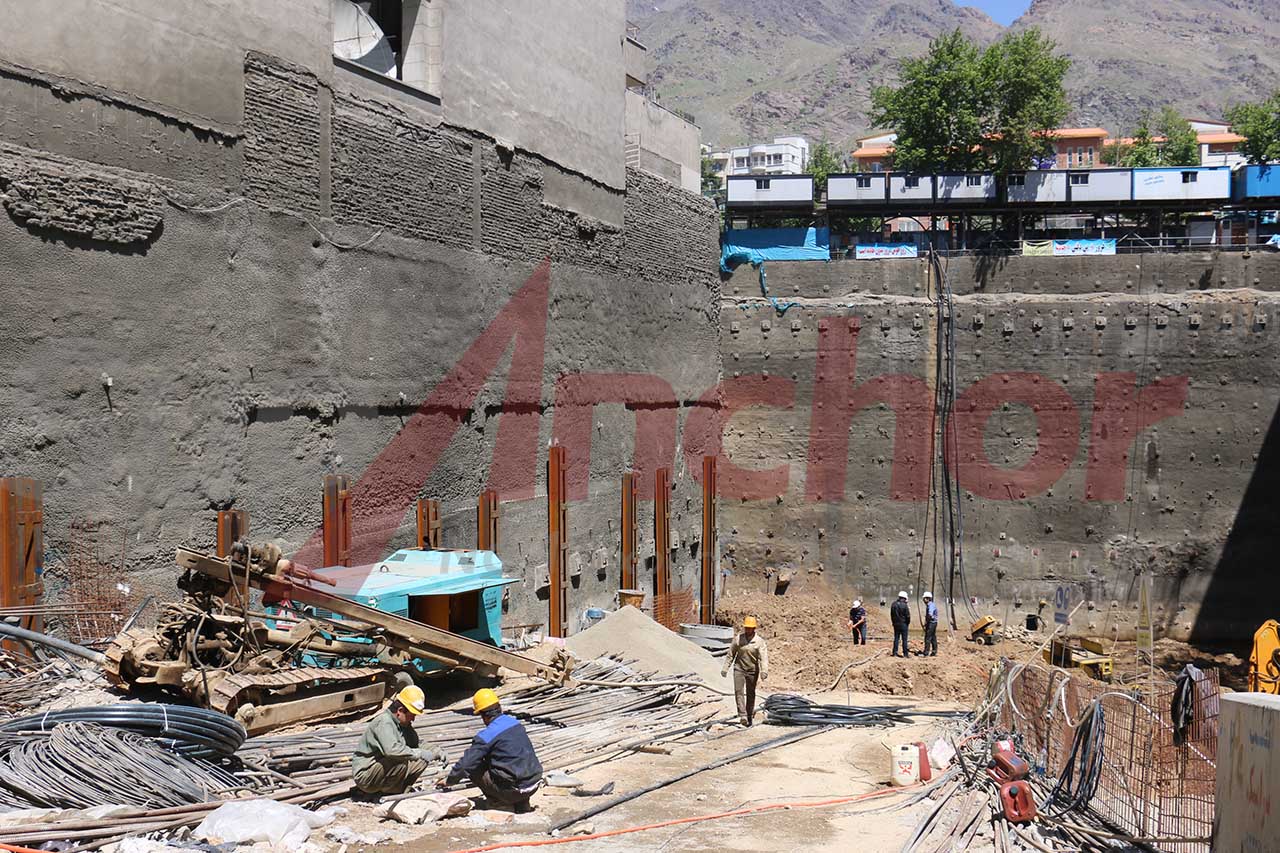 Construction site using SupAnchor self drilling anchor system