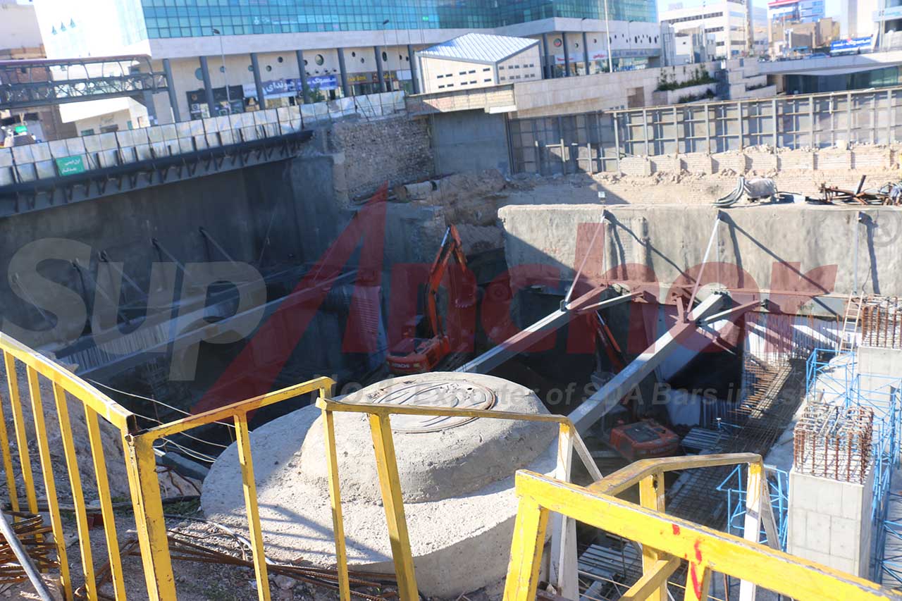 Construction site using SupAnchor self drilling anchor system