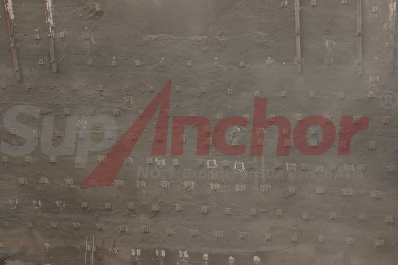 Construction site using SupAnchor self drilling anchor system