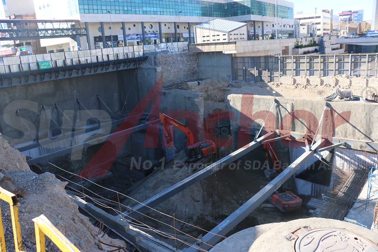 Construction site using SupAnchor self drilling anchor system