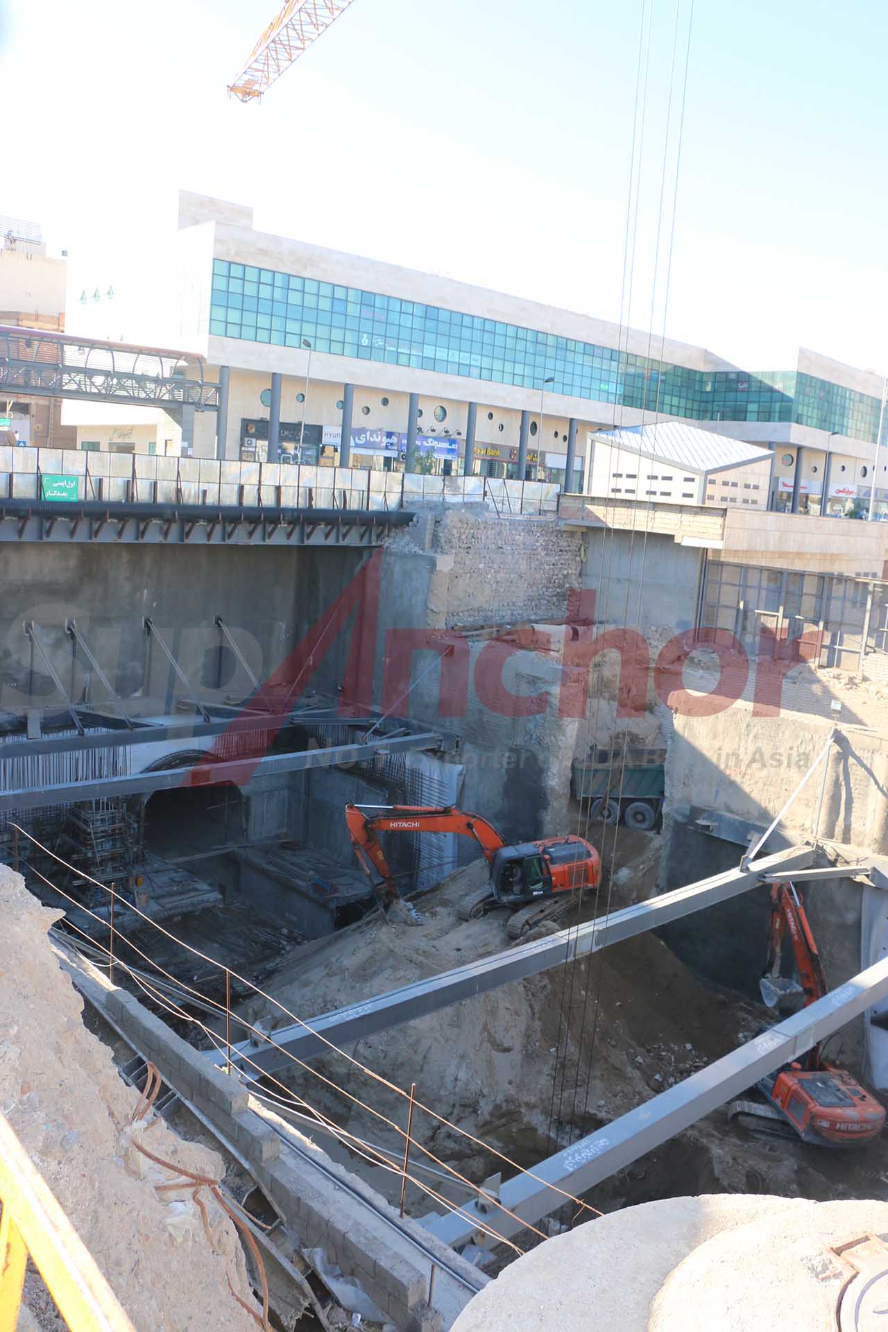 Construction site using SupAnchor self drilling anchor system