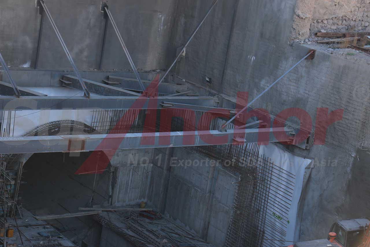 Construction site using SupAnchor self drilling anchor system