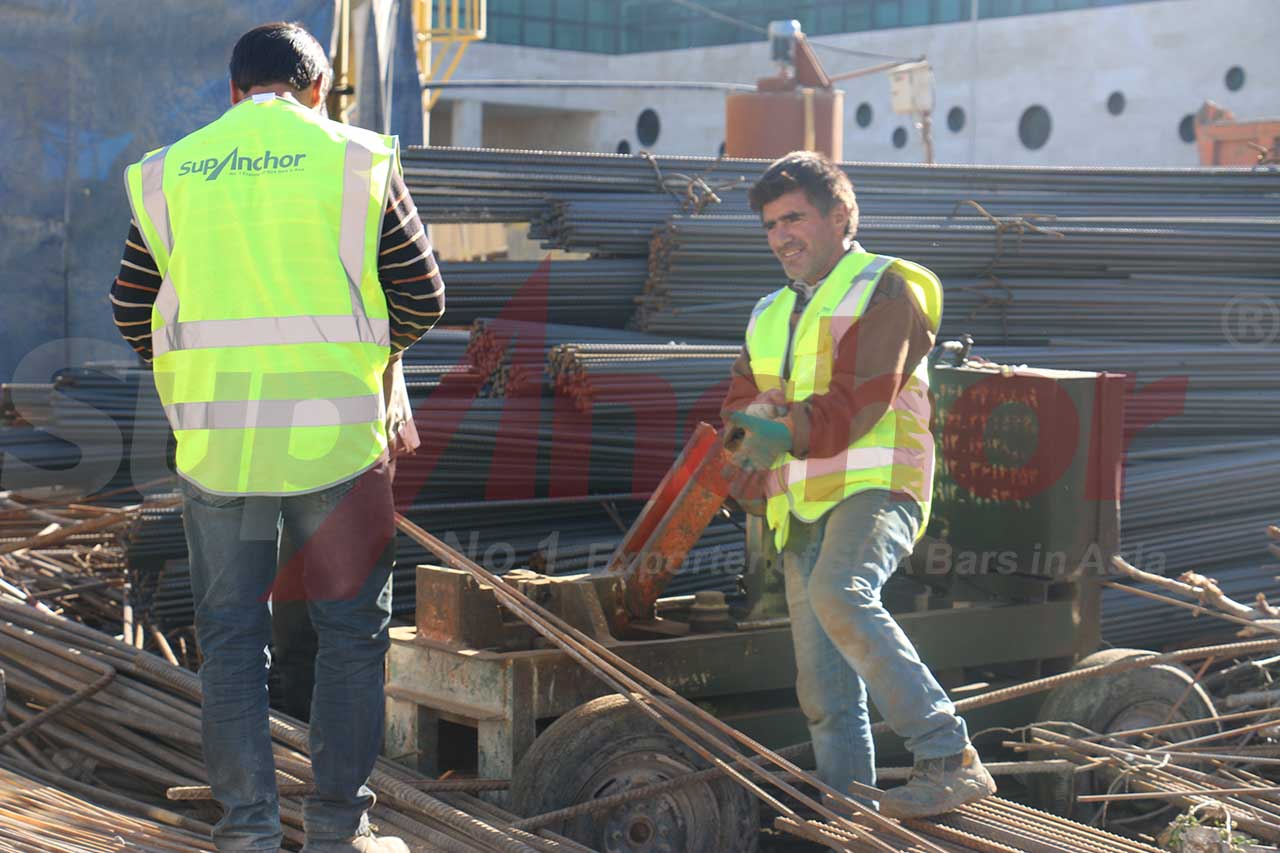 Construction site using SupAnchor self drilling anchor system
