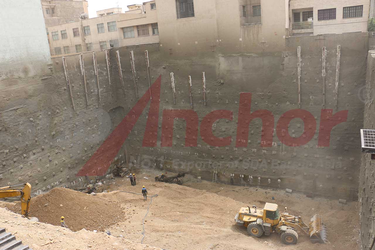 Construction site using SupAnchor self drilling anchor system