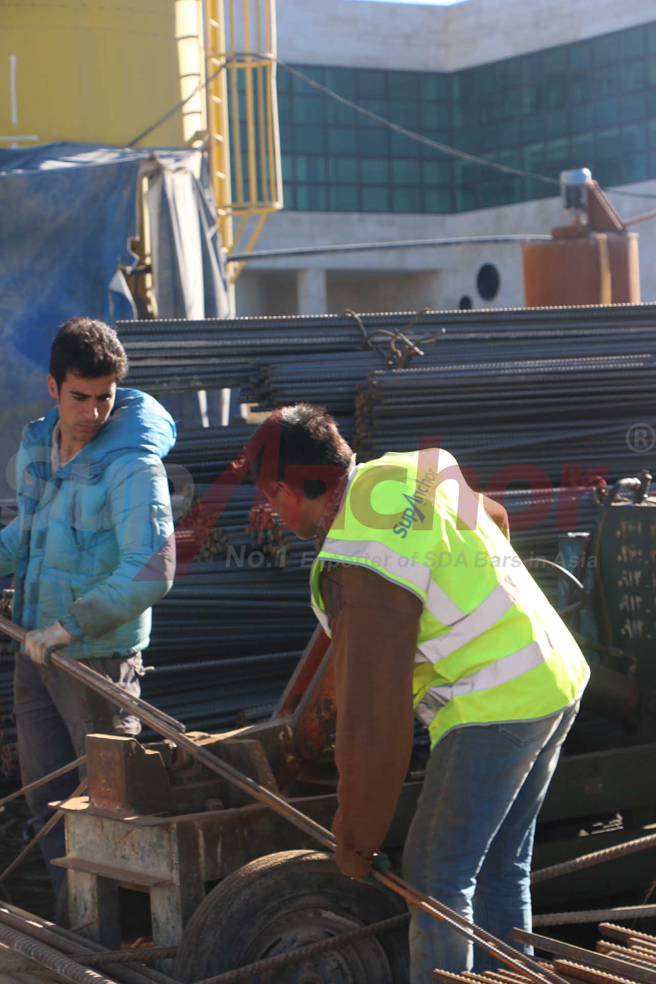 Construction site using SupAnchor self drilling anchor system