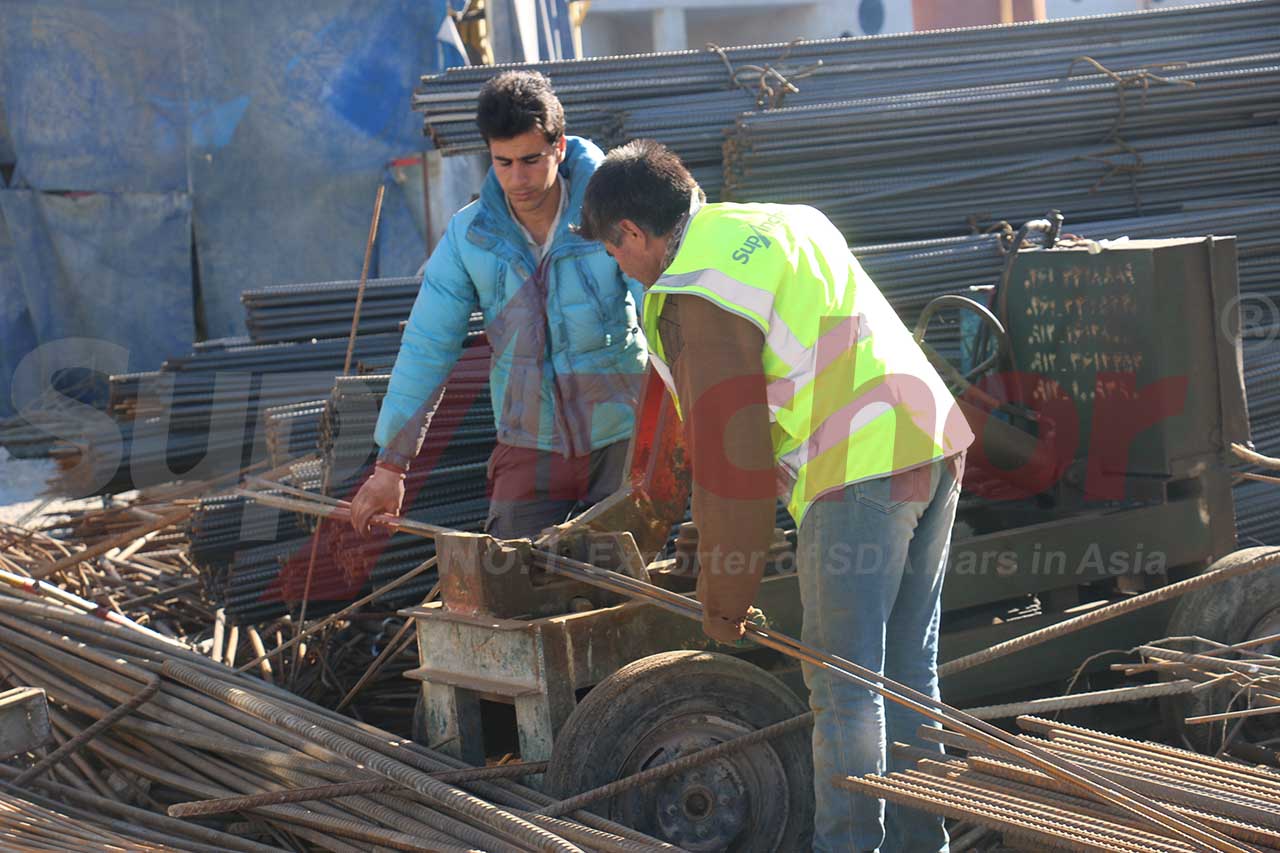 Construction site using SupAnchor self drilling anchor system