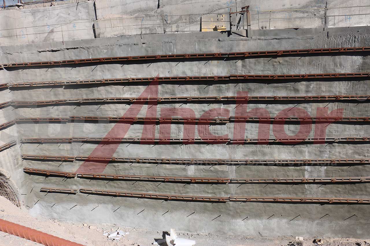 Construction site using SupAnchor self drilling anchor system