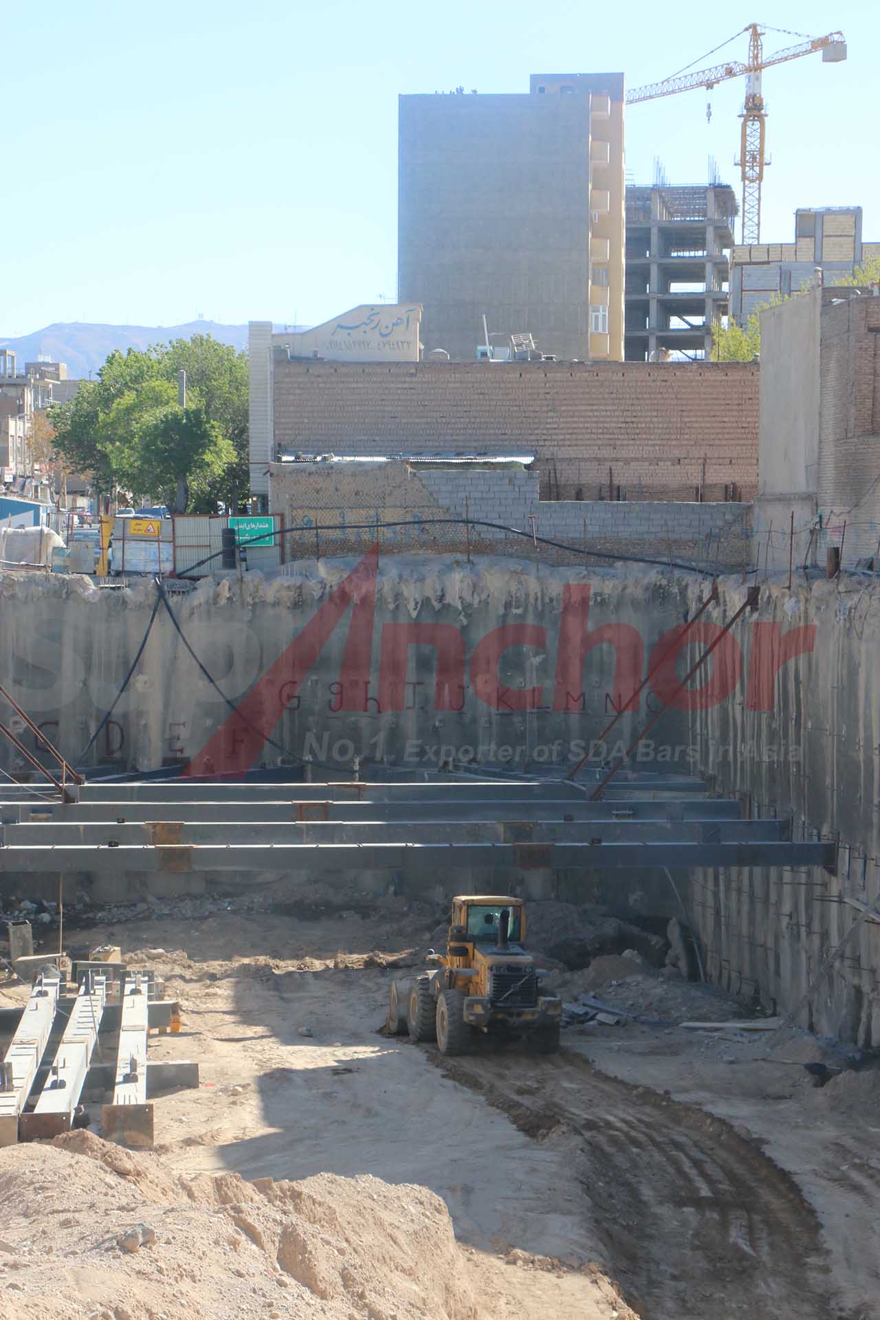 Construction site using SupAnchor self drilling anchor system