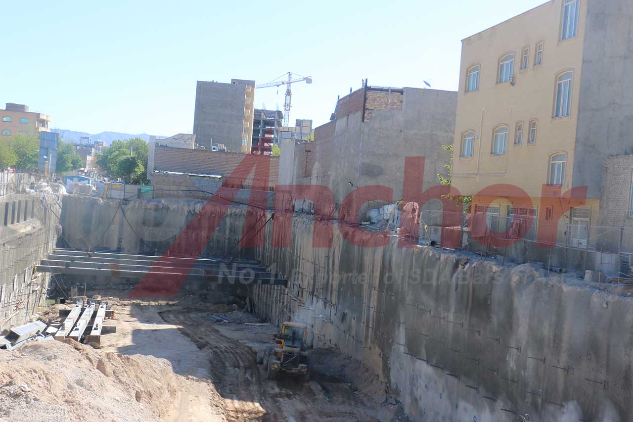 Construction site using SupAnchor self drilling anchor system