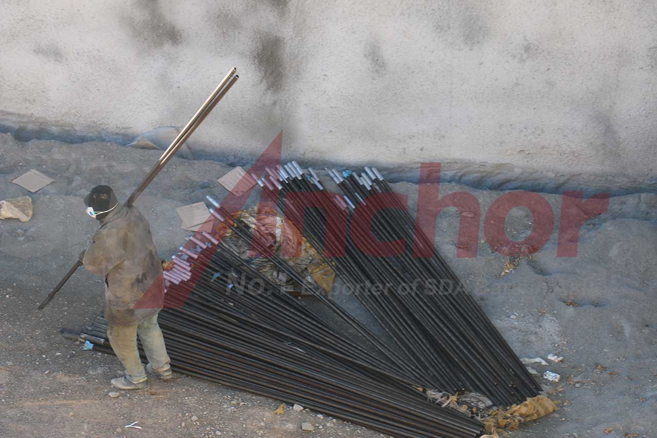 Construction site using SupAnchor self drilling anchor system