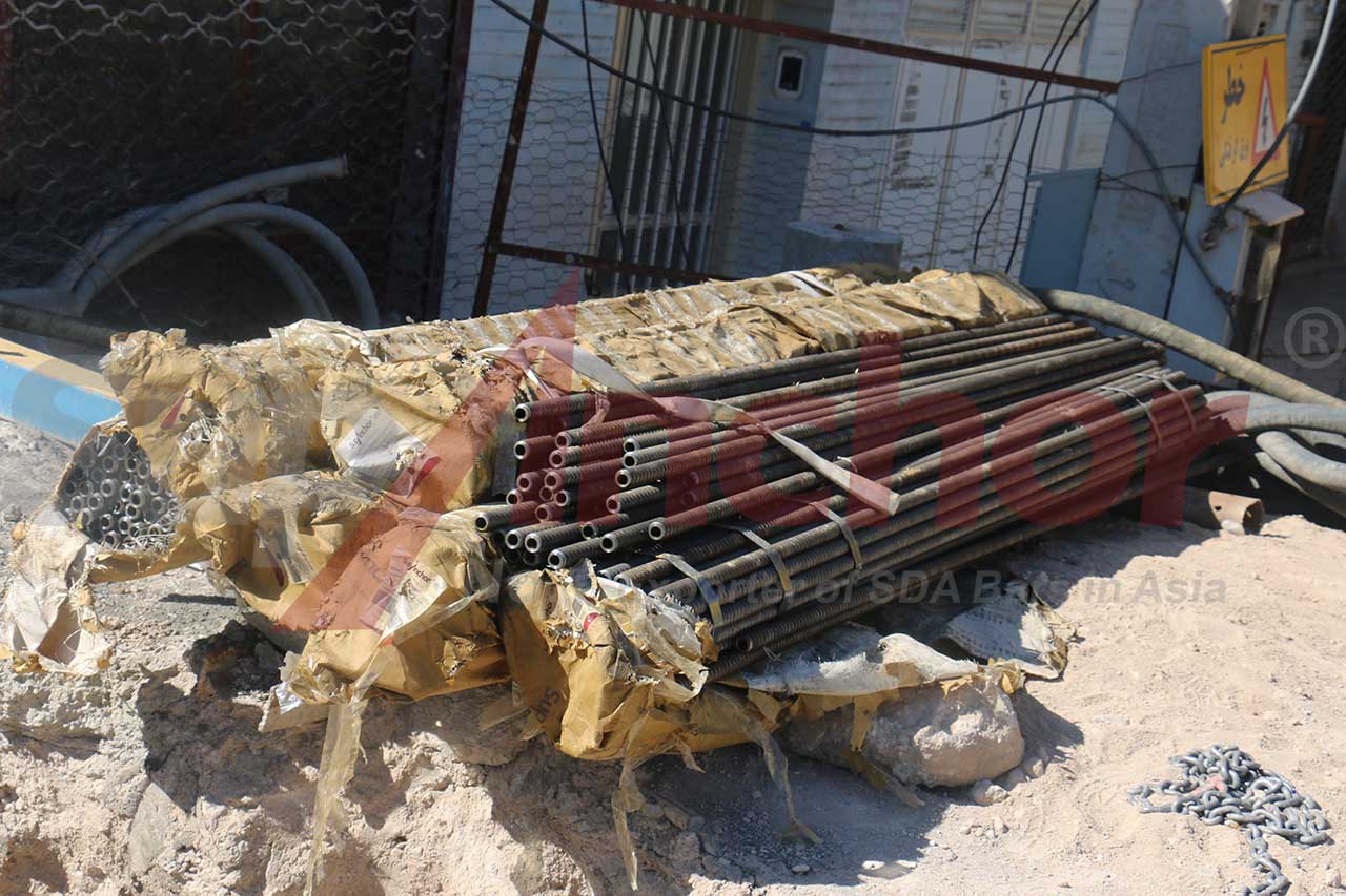 Construction site using SupAnchor self drilling anchor system