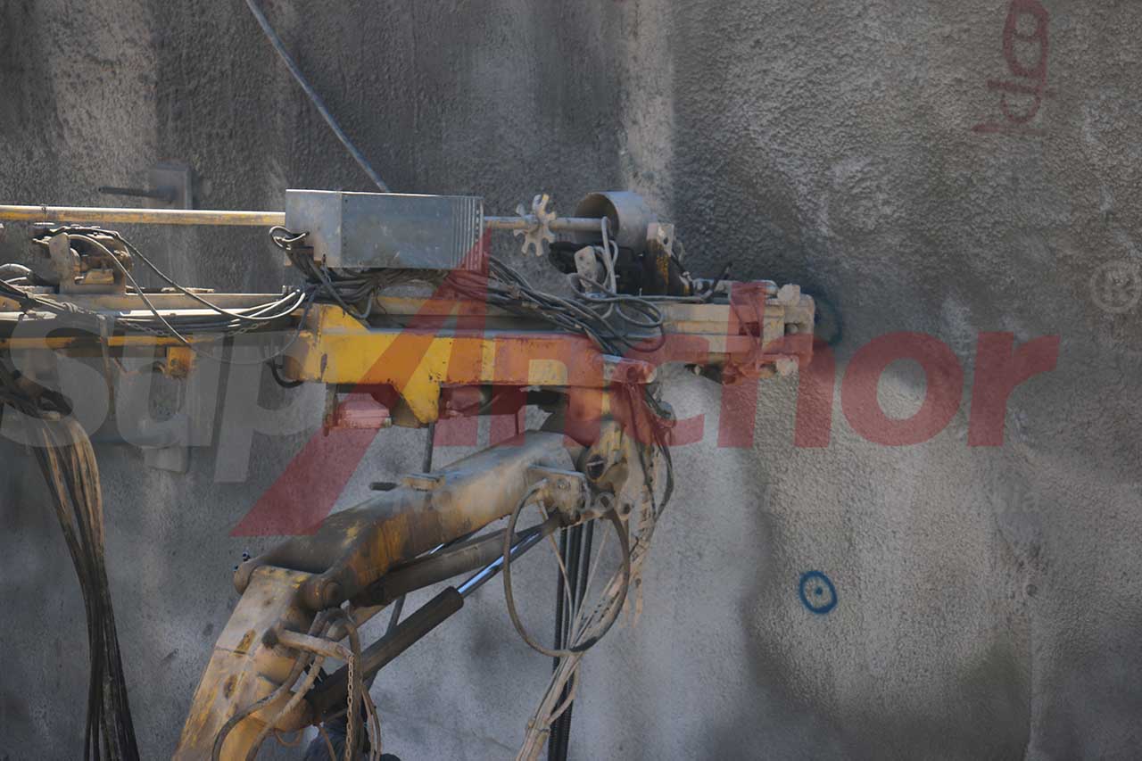 Construction site using SupAnchor self drilling anchor system