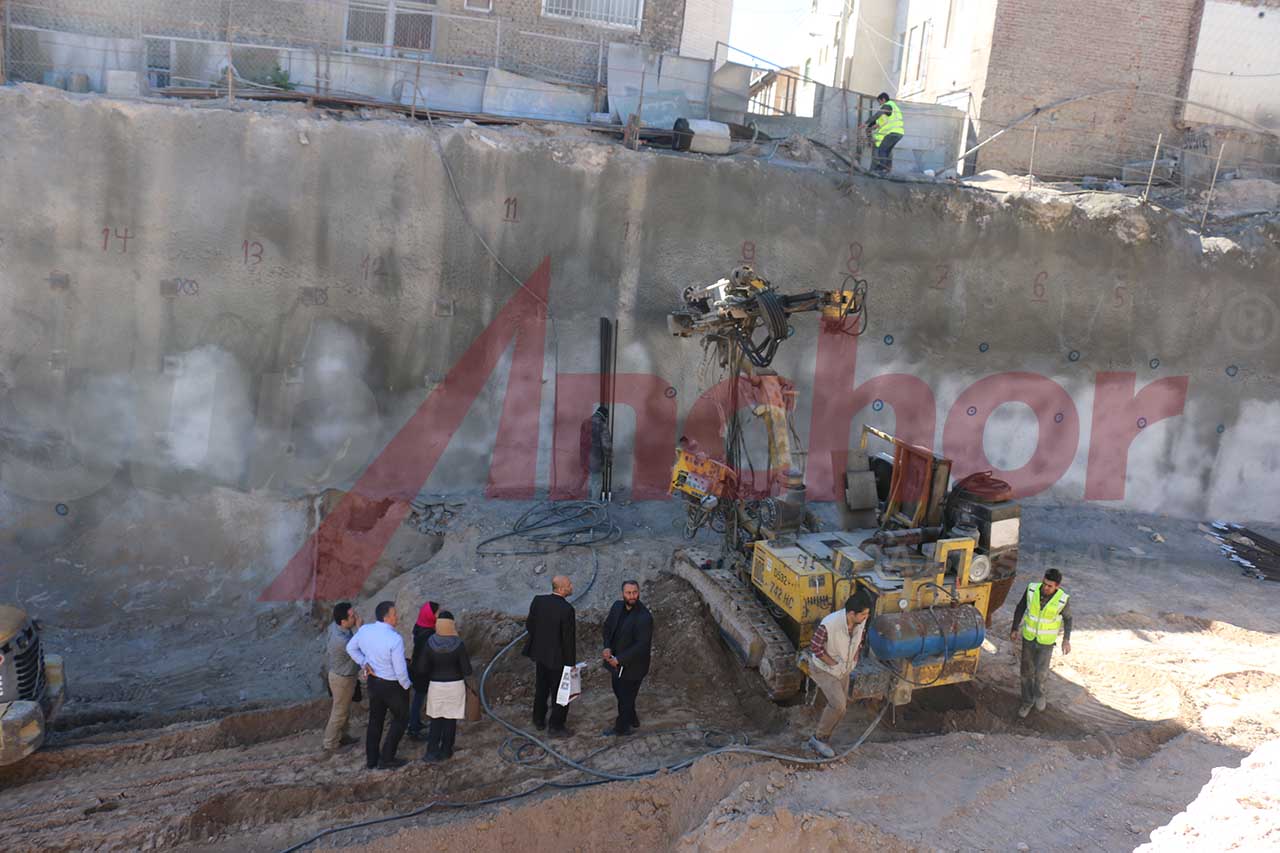 Construction site using SupAnchor self drilling anchor system