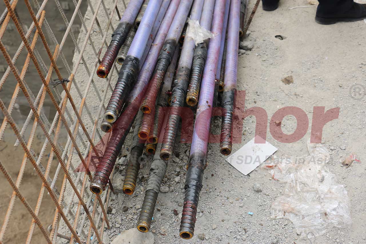 Construction site using SupAnchor self drilling anchor system