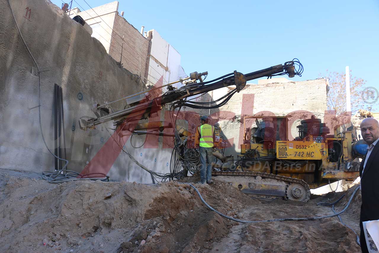 Construction site using SupAnchor self drilling anchor system