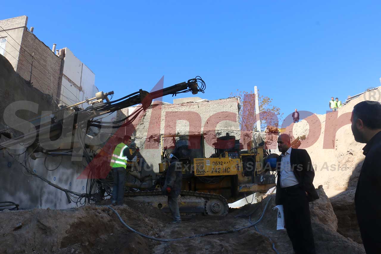 Construction site using SupAnchor self drilling anchor system