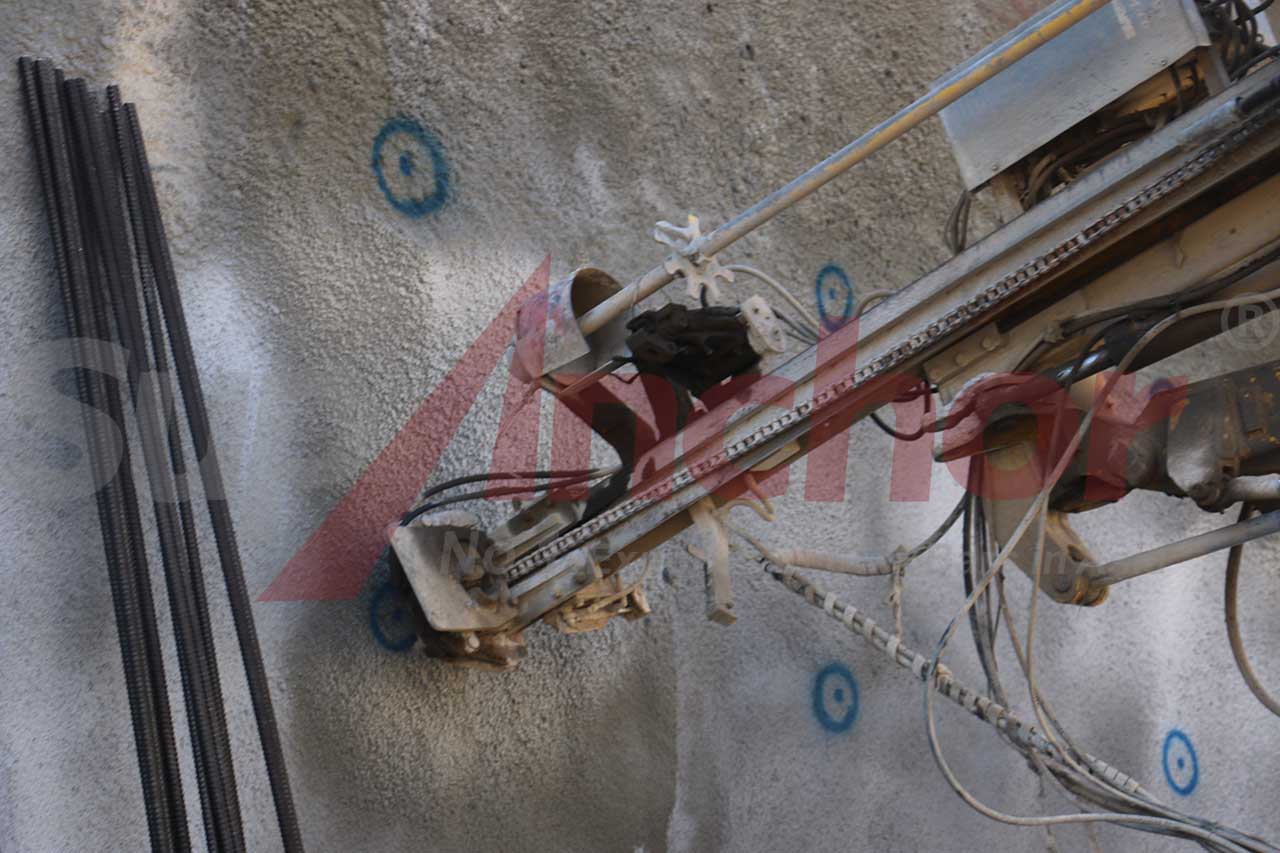 Construction site using SupAnchor self drilling anchor system
